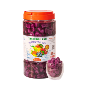 Thạch trái cây tim sao khoai môn