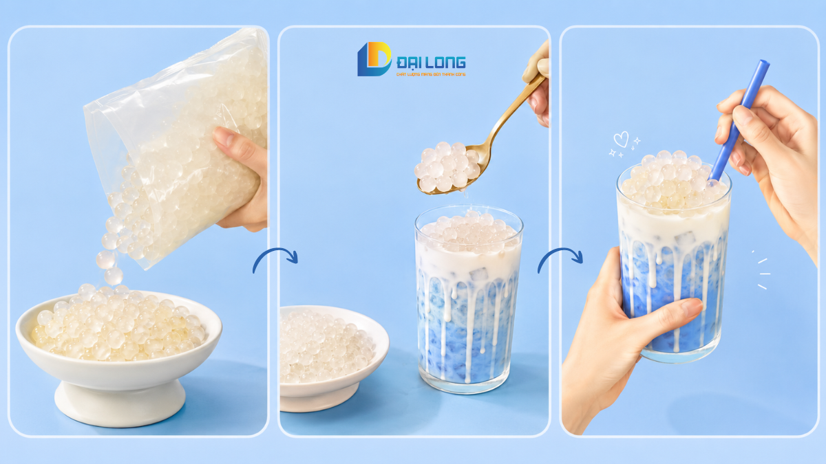 hướng dẫn các bước sử dụng trân châu 3q trắng đại long