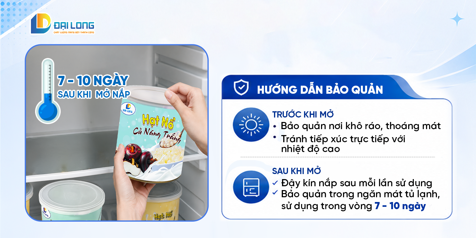 hướng dẫn bảo quản hạt nổ củ năng trắng đại long