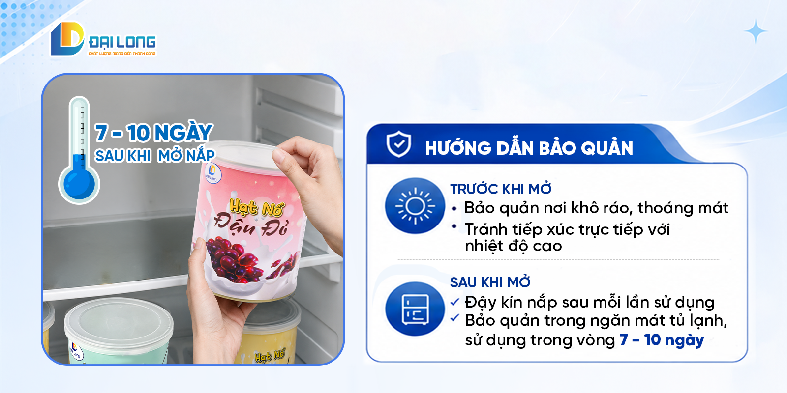 hướng dẫn bảo quản hạt nổ đậu đỏ đại long