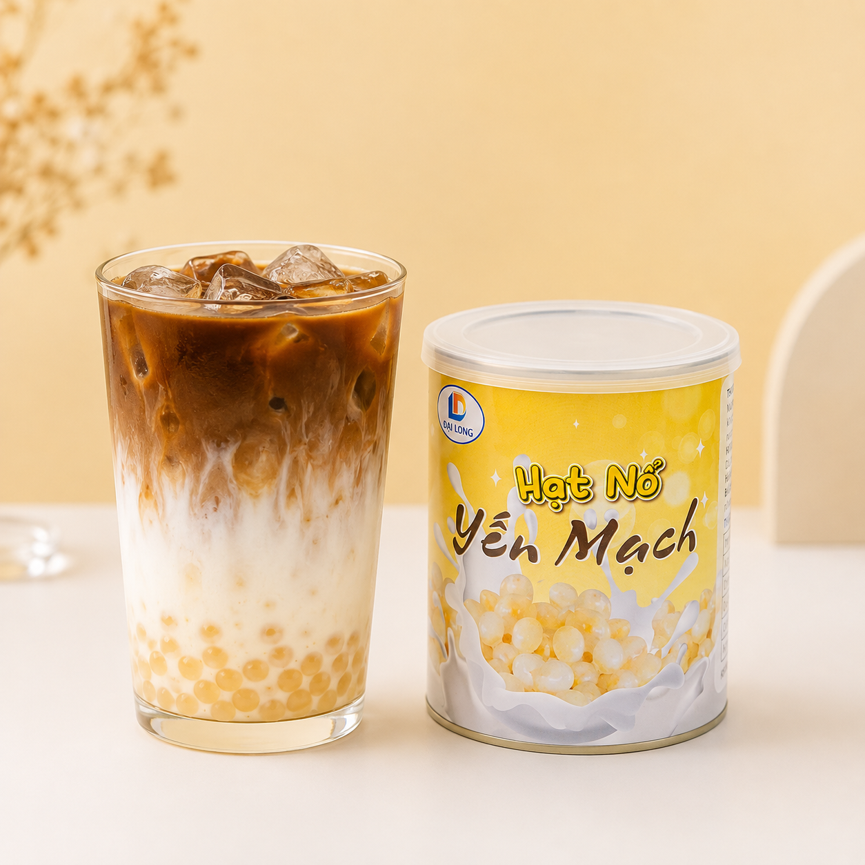 Cà Phê Sữa Dừa Hạt Nổ Yến Mạch đại long