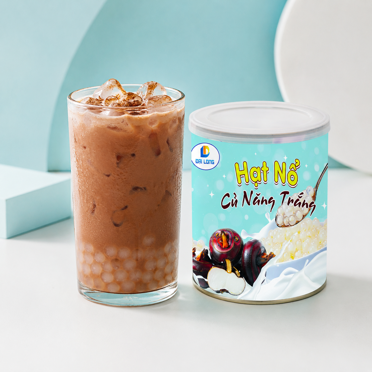 cacao sữa hạt nổ củ năng trắng đại long