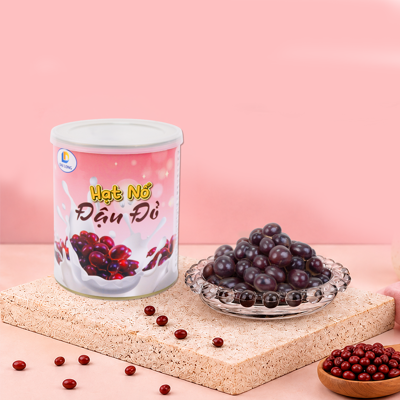 hạt nổ củ năng trắng đại long lon 900g