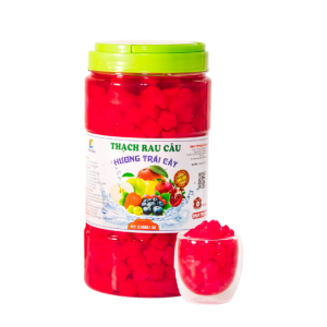 Thạch trái cây tim sao vị dâu