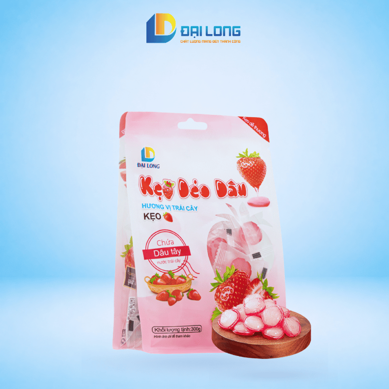 kẹo dâu bóc vỏ 300g đại long kẹo dâu bóc vỏ 300g đại long