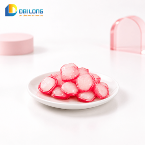 cận cảnh kẹo dâu bóc vỏ 300g đại long