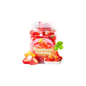 Kẹo dẻo bóng nổ hình quả dâu Đại Long (Strawberry Gummy) lọ 60 viên