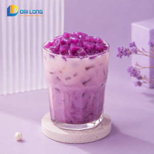 trà sữa khoai môn mix thạch dừa khoai môn đại long