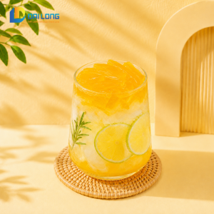 trà trái cây chanh mix thạch dừa dưa vàng đại long