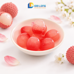 cận cảnh kẹo vải bóc vỏ 300g đại long