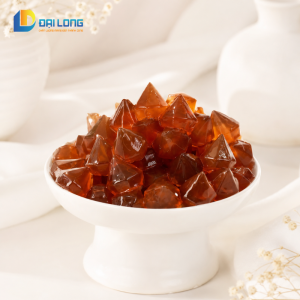 Cận cảnh bát đựng trân châu 3q kim cương caramel đại long