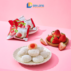 bàn bày đĩa bánh mochi dâu 250g đại long