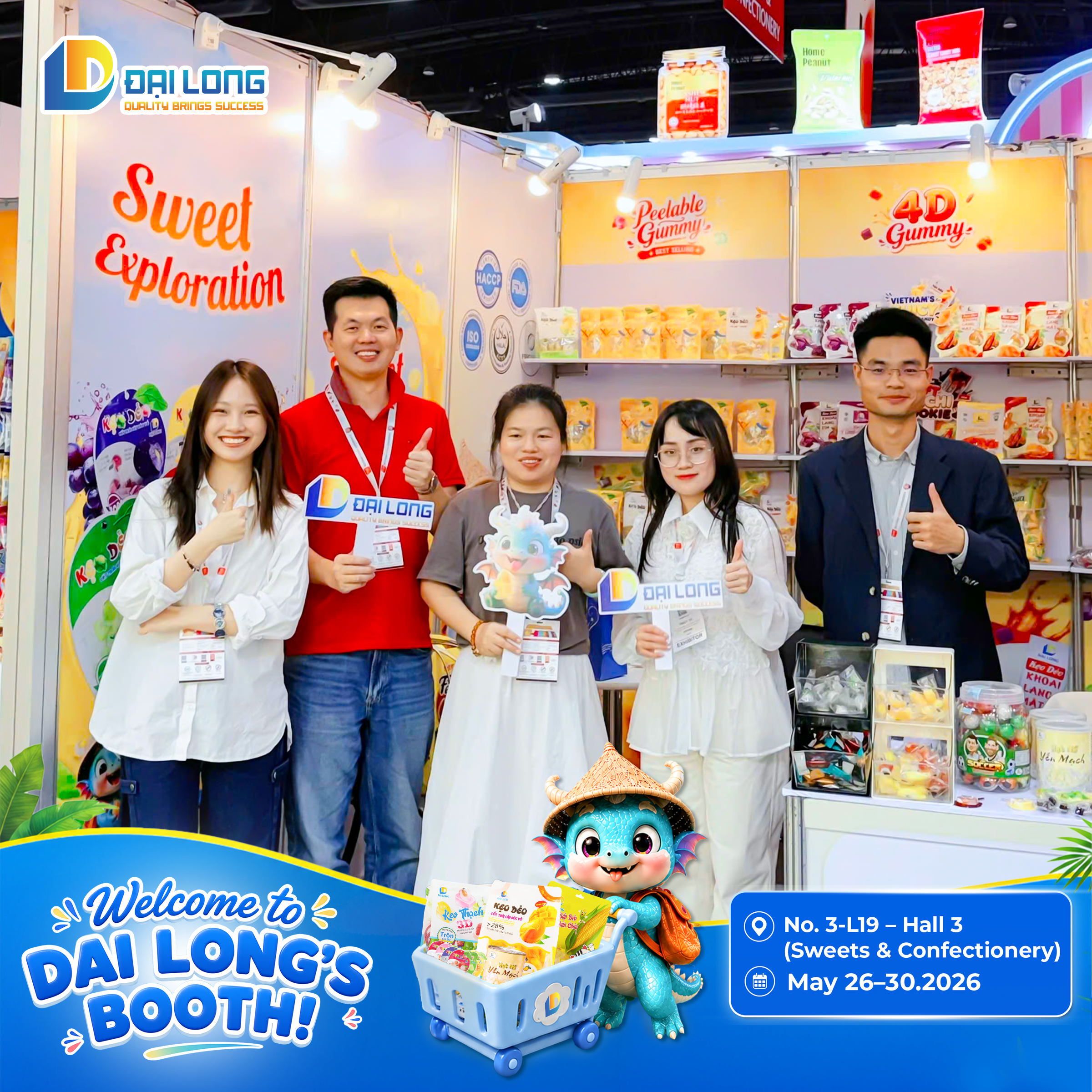 Đại Long Candy hợp tác cùng khách hàng nước ngoài tại ThaiFex