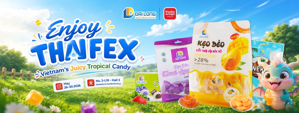 banner đại long candy tham gia thaifex