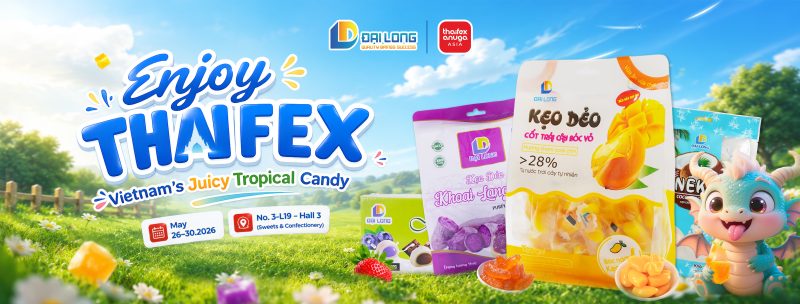 banner đại long candy tham gia thaifex