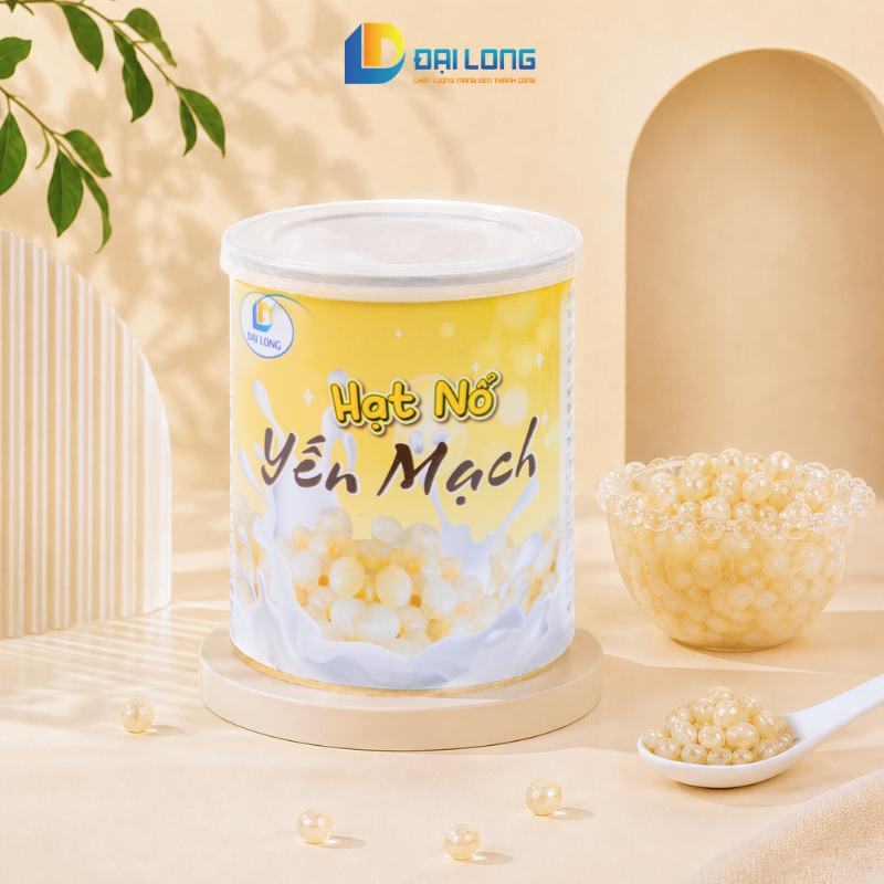 lon hạt nổ yến mạch đại long 900g