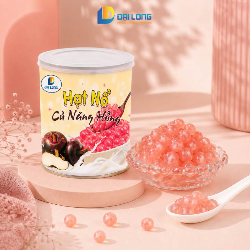 hạt nổ củ năng hồng đại long lon 900g