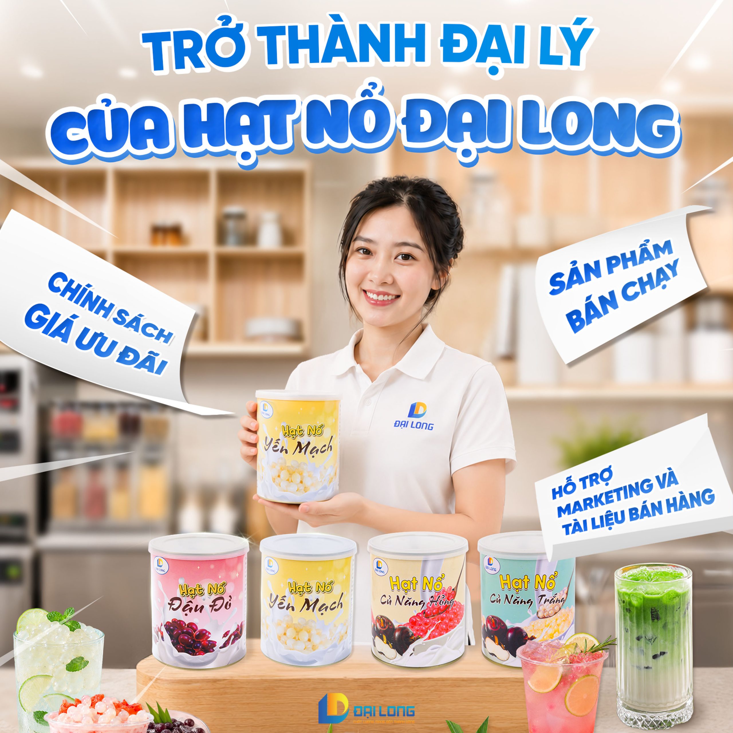 tuyển đại lý hạt nổ đại long