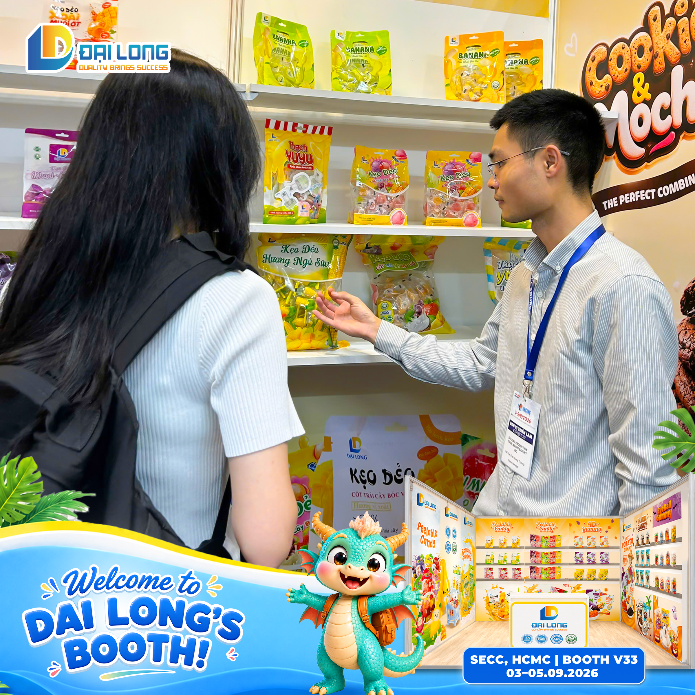 Bánh Kẹo Đại Long Tham Gia Vietnam Sourcing Expo 2026, đại long tư vấn cho đối tác