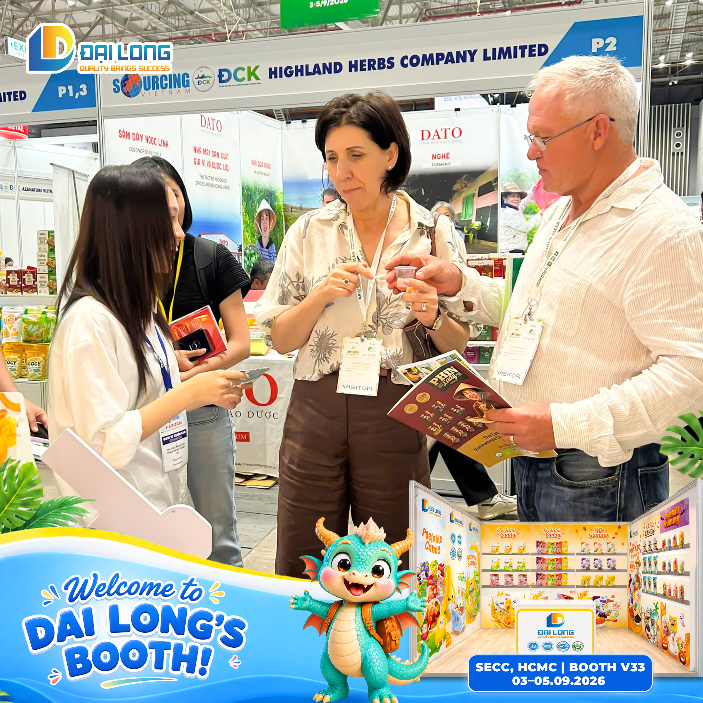 Bánh Kẹo Đại Long Tham Gia Vietnam Sourcing Expo 2026, đại long tư vấn cho đối tác