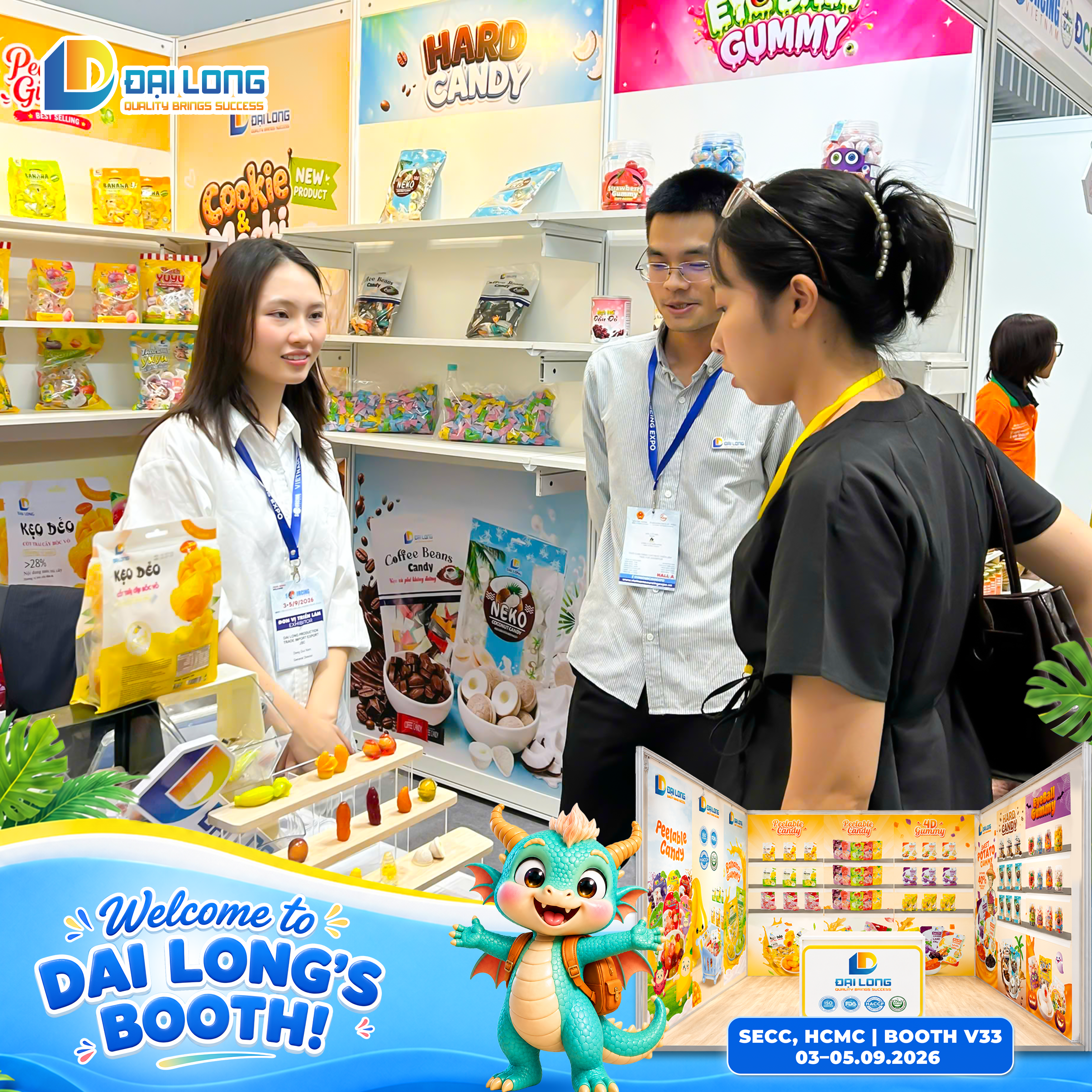 Bánh Kẹo Đại Long Tham Gia Vietnam Sourcing Expo 2026, đại long tư vấn cho đối tác